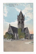 Post Card First Universalist Church Lynn Massachusetts