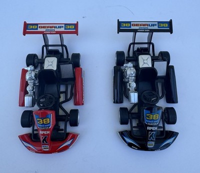 Lot of 2 Kintoy Kinsmart #38 Turbo Go Kart Red Black 5  Diecast Pullback
