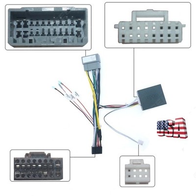 Car Audio 16PIN Android Power Cable Adapter With Canbus Box For Compass 2007-09