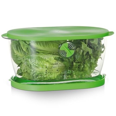Prep Solutions by  Produce Storage Container, Green 4.7 Quarts Lettuce Keeper