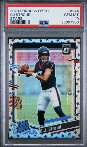 2023 PANINI DONRUSS OPTIC STARS #244 CJ STROUD ROOKIE RC PSA 10 π