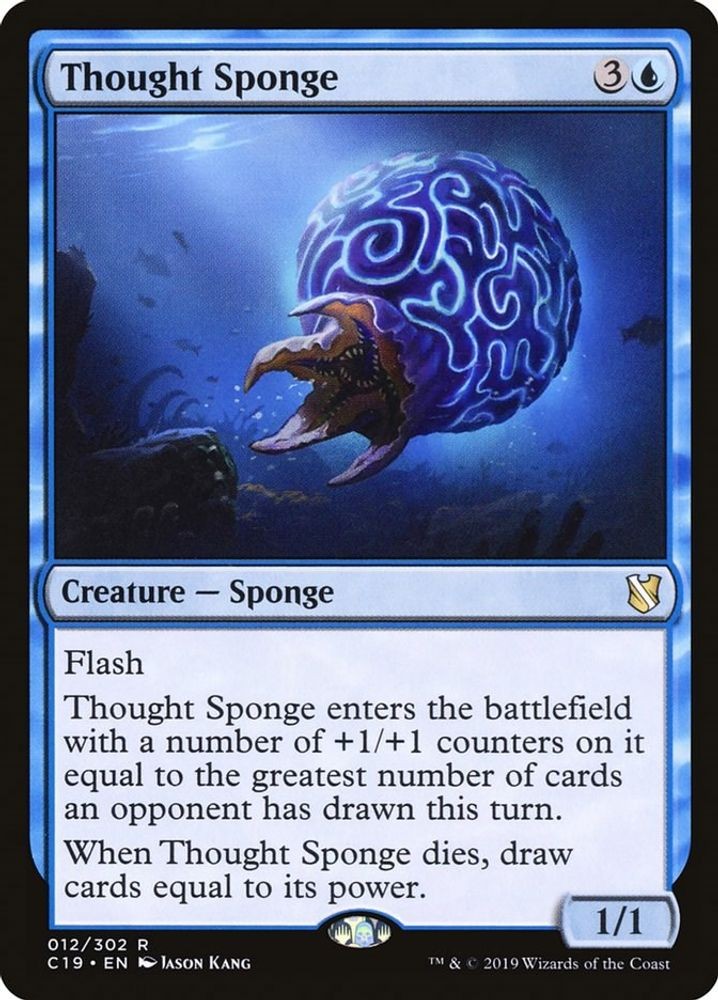 2019 Magic: The Gathering: Commander 2019 - Thought Sponge (#12, R, Near Mint)