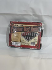 Checker Rug Game Mini Travel New Unopened Made in USA Cracker Barrel