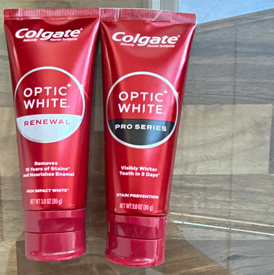 Colgate Optic White 2x Zahnaufhellungs-Zahnpasta Renewal + Pro Series 85 g USA