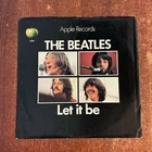 Beatles 'Let It Be' 1970 US Apple  7" Vinyl 45 + Pic Sleeve & Title Strips EX/EX