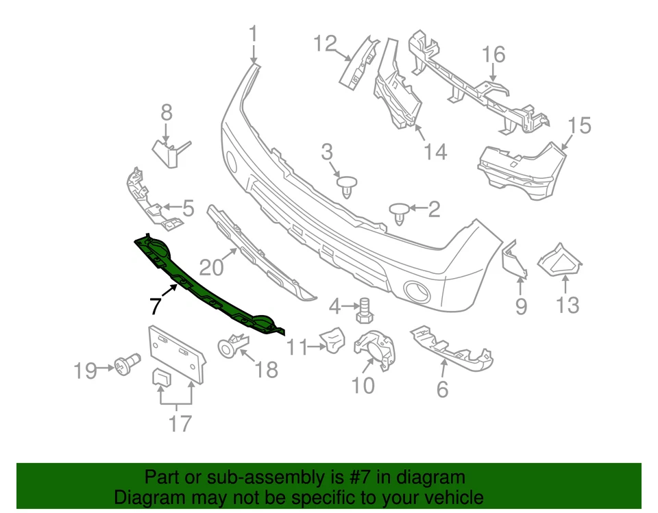 Nissan Pathfinder 2005-2012 genuino - alerón 96015-EA500 Foto 2 de 2