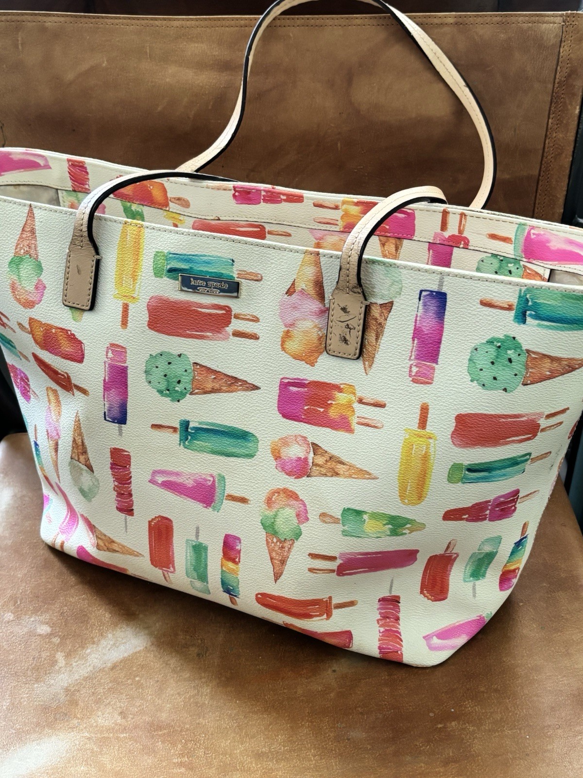 Kate Spade Ice Cream Popsicles Flavor Of The Month Francis Tote Bag