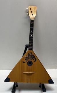 Lunacharsky Leningrad 3 String Prima Balalaika Soviet Russian Folk Instrument