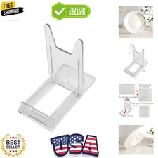 Two Part Adjustable Clear Acrylic Plastic Display Stand Easel set of 6