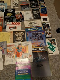 Large Lot Of Gaming Literature Atari Sega Vectrex More