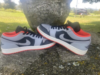 Mens Size 11 - Air Jordan 1 Low Wolf Grey Infrared - 553558-022 | eBay