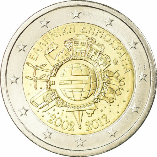 [#729883] Griechenland, 2 Euro, 10 ans de l'Euro, 2012, VZ, Bi-Metallic, KM:245 - Foto 1 di 2