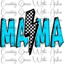 Sublimation Transfer Mama Blue Ready To Press Heat Transfer