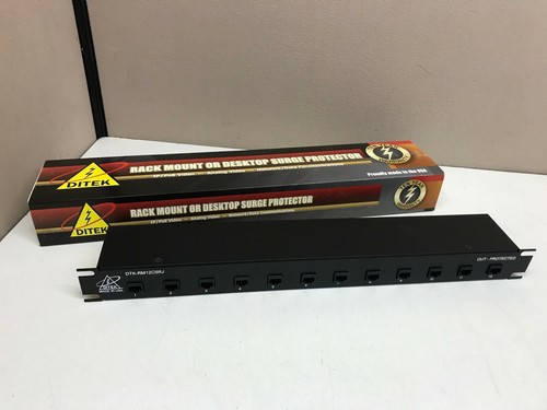 NEW Ditek DTK-RM12C5RJ 12-Channel Gigabit Ethernet Rack Mount Surge Protector - 第 1/4 張圖片
