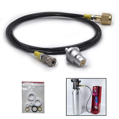 #ad External Soda Water Machine Fill Adapter and 98 Inches Hose Kit With Quick Co... $25.48