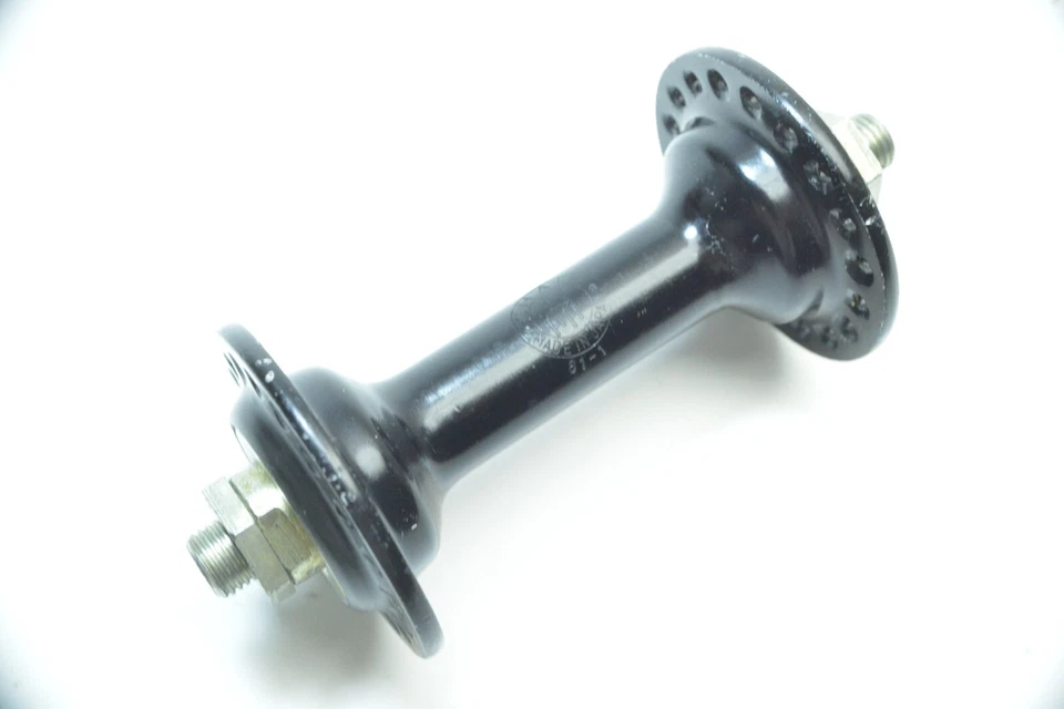 VINTAGE CHAIR JAPAN LOW FLANGE ROAD BICYCLE BLACK 36 HOLE FRONT QR HUB 81-1 - Image 4 of 4