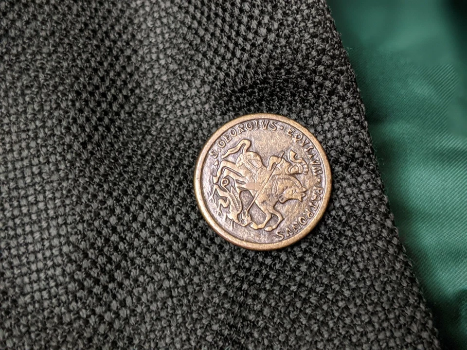 38S Hickey Freeman Loose-Weave Wool Green Hopsack Copper buttons Blazer Jacket - Image 3 of 4