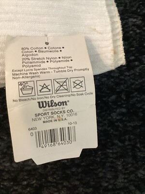 Vintage 20” Length Wilson Socks | eBay