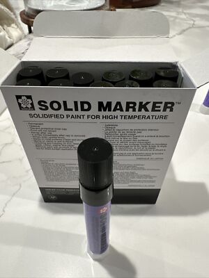 Sakura Solid Paint Markers BLACK XSC-49  BOX OF 12 ( STREAKS, GREASE PENS)