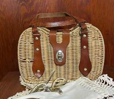 Wicker Acrylic Purse 1960 s Classy "Simon" Vintage "Styled by Mister Ernest"