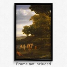 Claude Lorrain - Landscape with Dancing Satyrs and Nymphs Print 11x17 Art Poster
