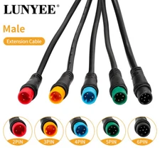 2 3 4 5 6 Pin Cable Extension Connector Waterproof Plug Ebike Display Section Pa
