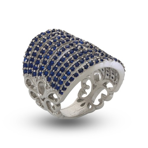 Umwerfend Cubic Zirkonia Nine Line Riesiges Hochzeit Damen Ring Variant Color - Bild 17 von 129
