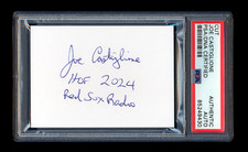 JOE CASTIGLIONE SIGNED MINT CUT PSA/DNA AUTOGRAPHED BOSTON RED SOX HOF