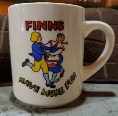FINNS HAVE MORE FUN FINLAND Coffee Cup Mug Bergquist Imports