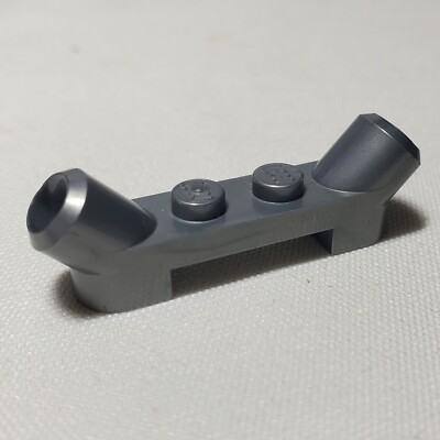 Lego 61072 Plate Modified 1x4 with Angled Tubes Flat Silver