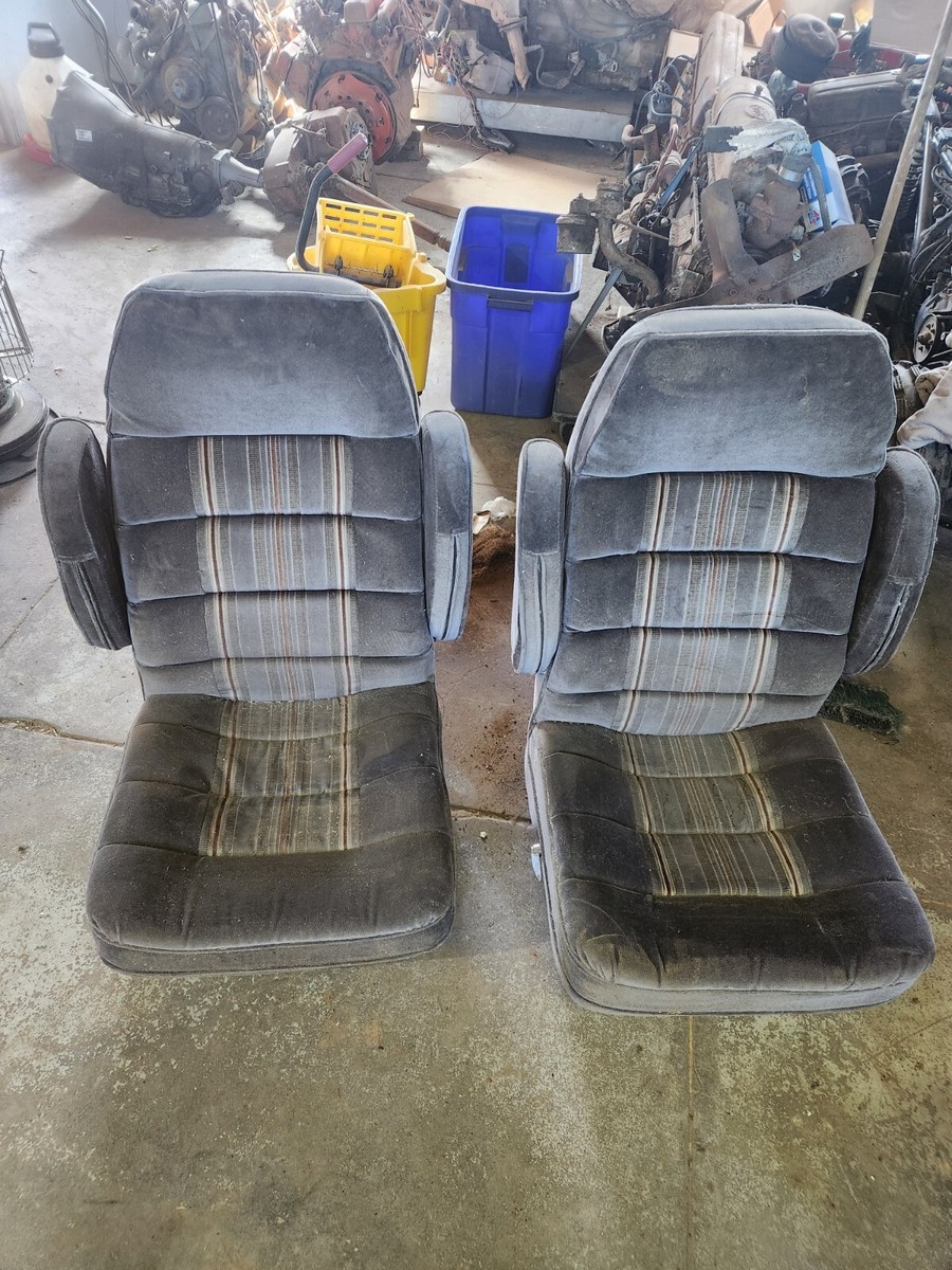 Chevrolet GMC Conversion Van Front Cloth Manual Seats Man Cave