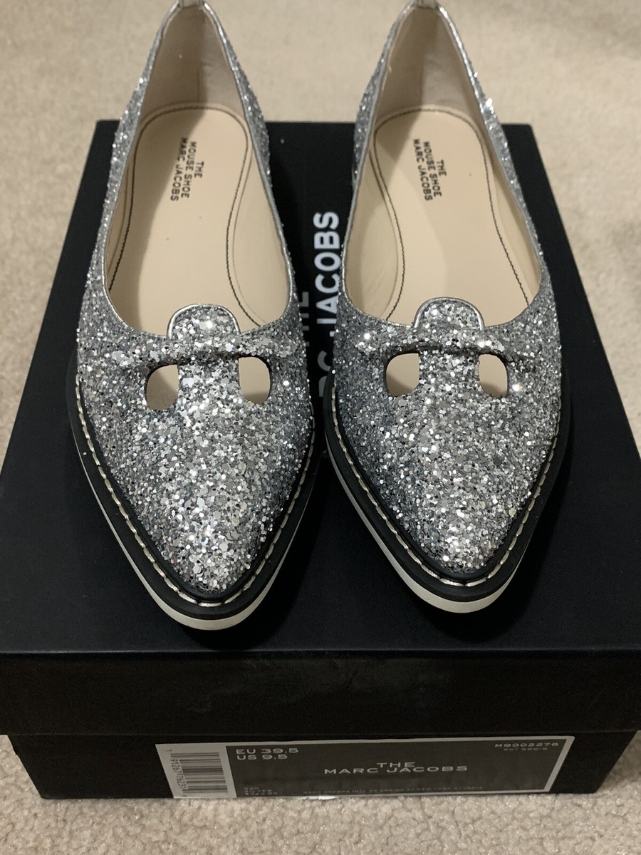 Marc Jacobs - The Mouse Shoe - Silver Glitter Pointed Toe Flats