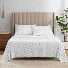 NWT Welhome Cotton Rich Blend 4pc Sheet Set, Queen
