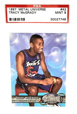 ? TRACY MCGRADY RC ? 1997-98 METAL UNIVERSE #42 ROOKIE PSA 9 