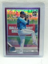 Justus Sheffield 2019 Donruss Optic PURPLE PANDORA (48/99) Seattle Mariners
