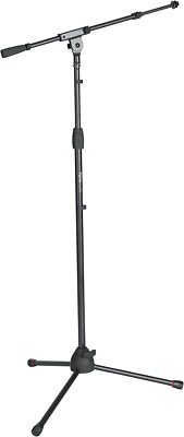 Gator Frameworks Tripod Boom Arm Mic Stand with Soft Grip Twist Clutch