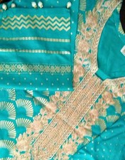 Luxury Ladies Asian Pakistani Traditional Stylish Rayon 3-Piece Set