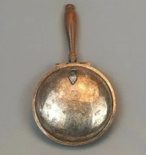 Vintage Sheffield Silver Plate Crumb Catcher Silent Butler HORSE Wood Handle