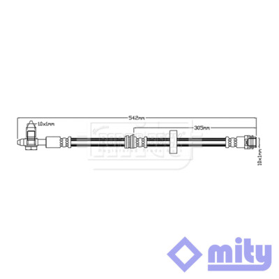 Fits Audi A2 2000-2005 1.2 TDi 1.4 1.6 Brake Hose Front Mity #1 8Z0611707C