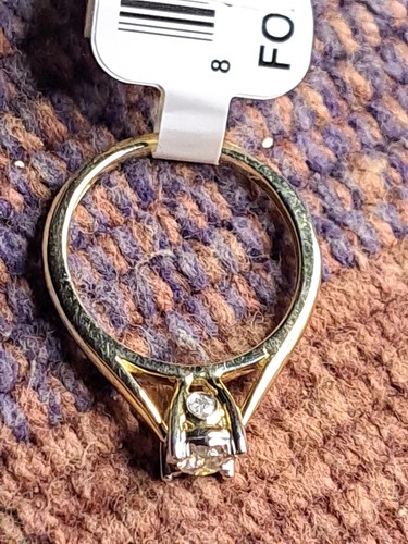 New 10 Karat Diamond Solid Yellow Gold Ring Solitaire .25 Carat Diamond Size 7 - Picture 23 of 24