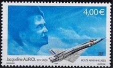 Timbre Poste Aérienne PA66 Neuf** - Hommage à l'aviatrice Jacqueline Auriol 2003