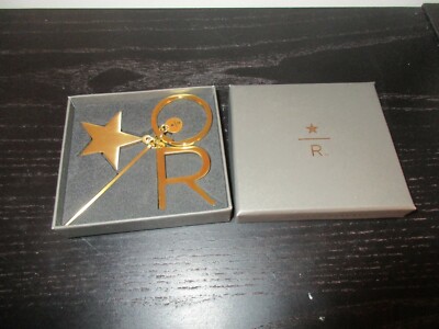 Starbucks Reserve Roastery Logo Keychain Color Gold Limited