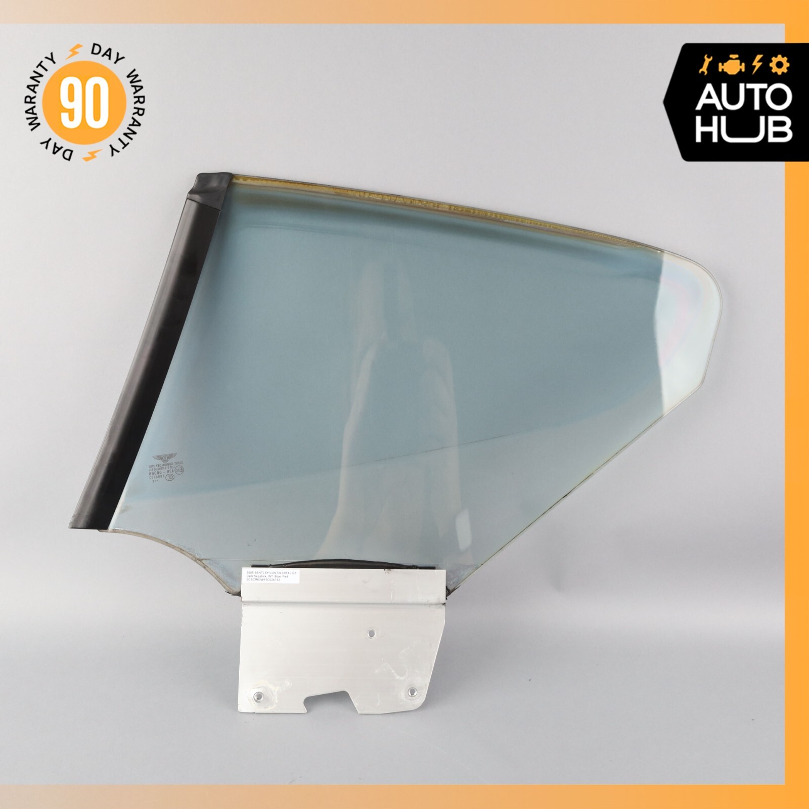 03-10 Bentley Continental GT Coupe Rear Right Side Quarter Window Glass OEM