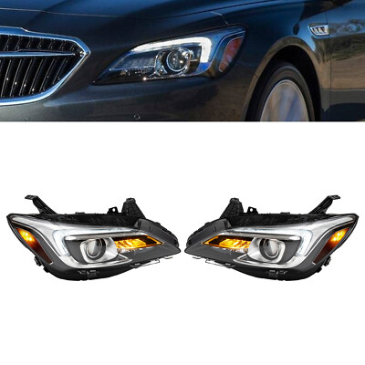 Pair For 2017-2019 Buick LaCrosse HID/Xenon Headlights w/ AFS LED DRL 12 Pin