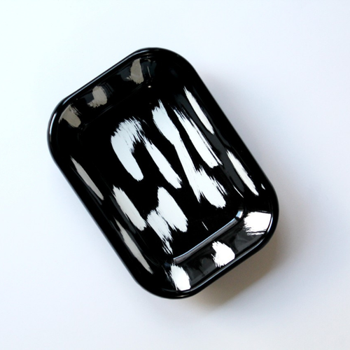 Rozi Stripe Collection Enamel 3-Piece Rectangular Serving And Roasting Dish Set - Picture 2 of 5