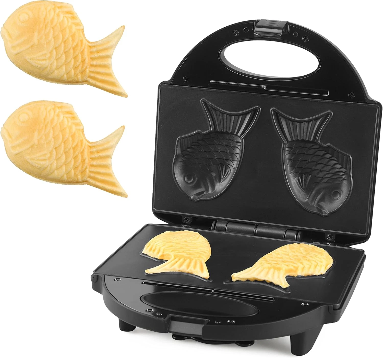 Taiyaki Fish Waffle Maker Machine with Non Stick Cooking Plate, Electric Japanes