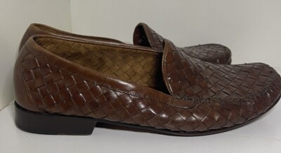 Cole Haan Sz 9.5 Black Toe Brown Woven Leather Cole Haan | Shoes | Cole Haan Loafers Brown Woven Black  main image 4
