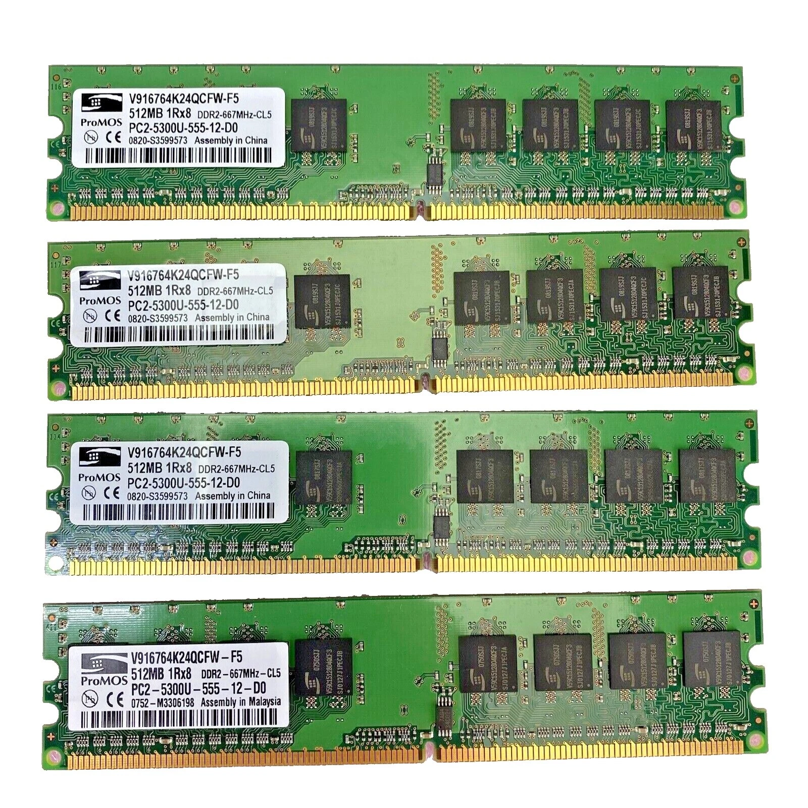 La memoria Dimm (Ram 512 MB capacidad por módulo) con 2 módulos y 200 pines