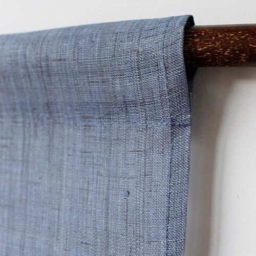 Linen Noren Japanese Door curtain Handcraft Blue mauve Sail motif 120x84cm - Picture 5 of 6