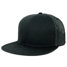 Oversize XXL Blank Flatbill Mesh Snapback Cap - FREE SHIPPING
